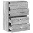 Armarios con 2 cajones 2 uds gris sonoma 60x31x40
