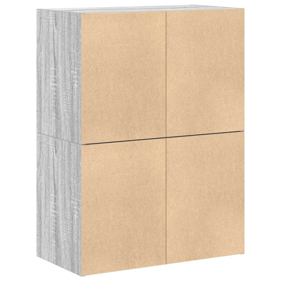 Armarios con 2 cajones 2 uds gris sonoma 60x31x40