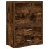 Armarios con 2 cajones 2 uds roble ahumado 60x31x40