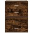 Armarios con 2 cajones 2 uds roble ahumado 60x31x40