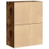Armarios con 2 cajones 2 uds roble ahumado 60x31x40