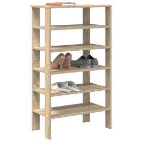 Mueble zapatero madera contrachapada roble Sonoma 61x32x105