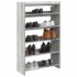 Mueble zapatero madera contrachapada gris sonoma 60x25x100
