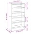 Mueble zapatero madera contrachapada gris sonoma 60x25x100