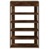 Mueble zapatero madera de ingeniería roble ahumado 60x30x98