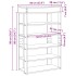 Mueble zapatero madera de ingeniería roble ahumado 60x30x98