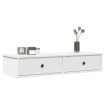 Estante de pared con cajones de madera contrachapada blanco