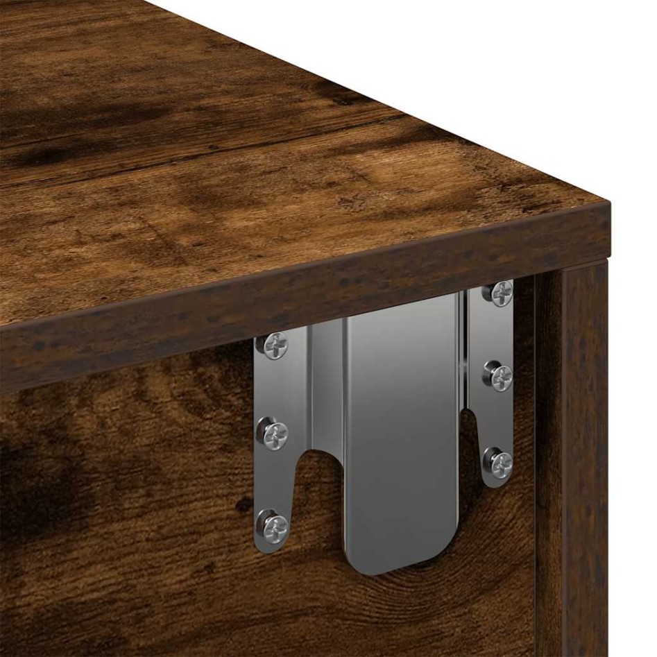 Estantería de pared cajones madera contrachapada roble