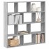 Estante cubo de pared 12 compartimentos madera gris