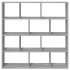 Estante cubo de pared 12 compartimentos madera gris