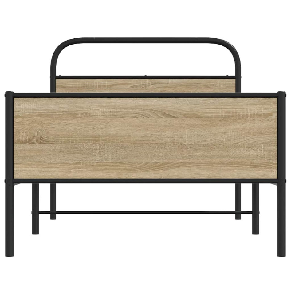 Estructura de cama sin colchón 100x190 cm madera roble