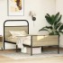 Estructura de cama sin colchón 80x200 cm madera roble