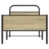 Estructura de cama sin colchón 80x200 cm madera roble