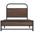 Estructura de cama sin colchón 100x200 cm madera marrón