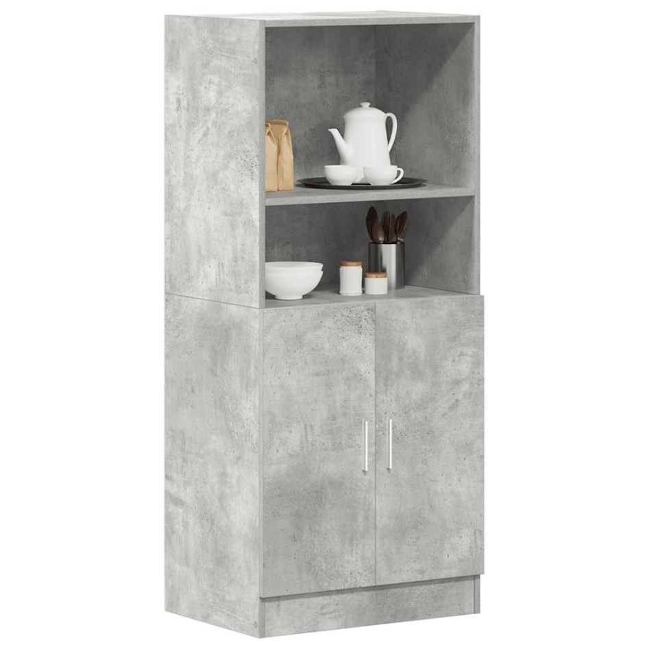Mueble cocina madera ingeniería gris hormigón 57x41,5x131,5