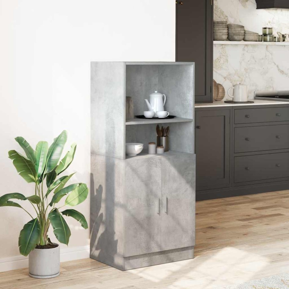Mueble cocina madera ingeniería gris hormigón 57x41,5x131,5