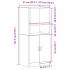 Mueble cocina madera ingeniería gris hormigón 57x41,5x131,5