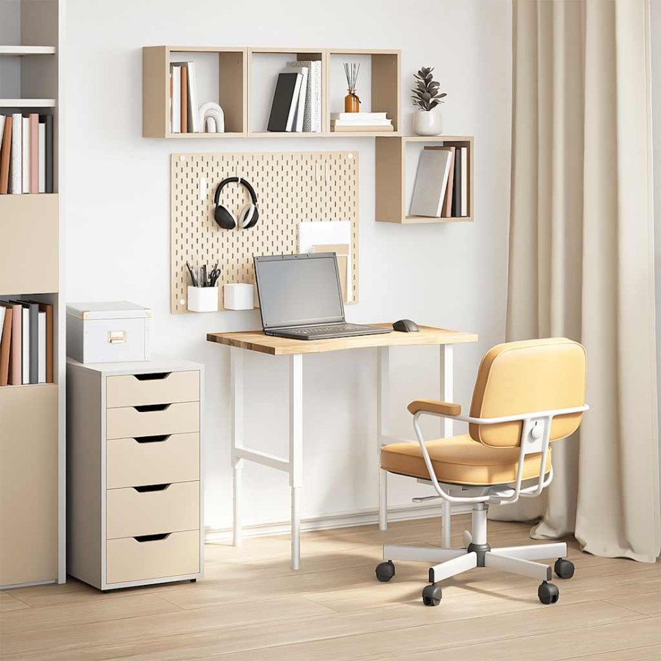 Tablero escritorio rectangular madera maciza roble sin