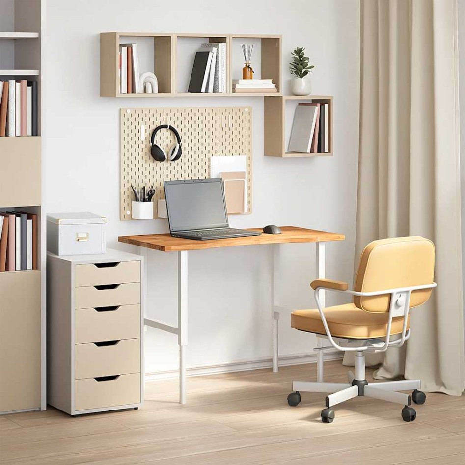 Tablero escritorio rectangular madera maciza roble marrón