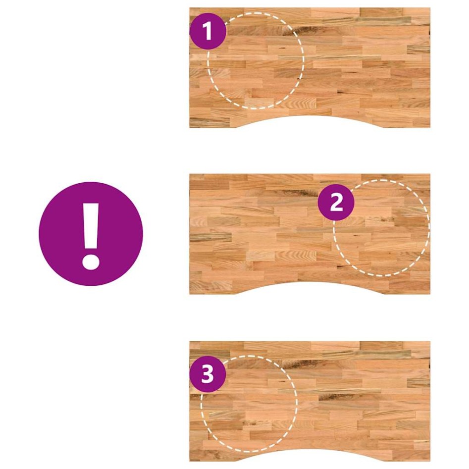 Tablero escritorio rectangular madera maciza roble marrón