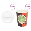Vasos de café de papel con tapa 1000 uds 8oz 240ml