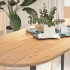 Tablero de mesa ovalado madera maciza de roble 140x60x2