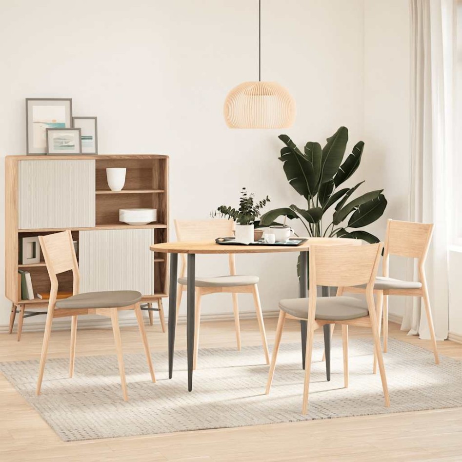 Tablero de mesa ovalado madera maciza de roble 120x60x2