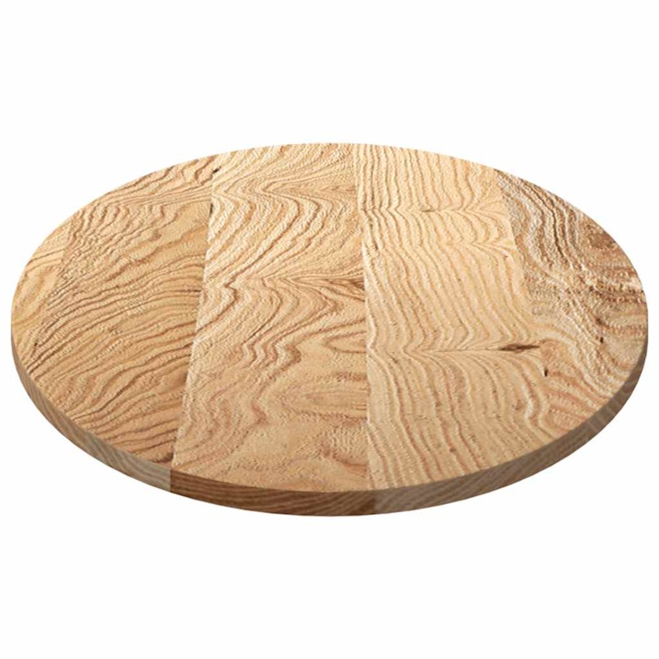 Tablero de mesa ovalado madera maciza de roble 120x60x2