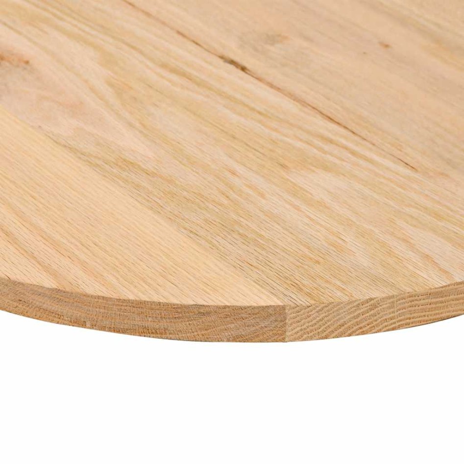 Tablero de mesa ovalado madera maciza de roble 120x60x2