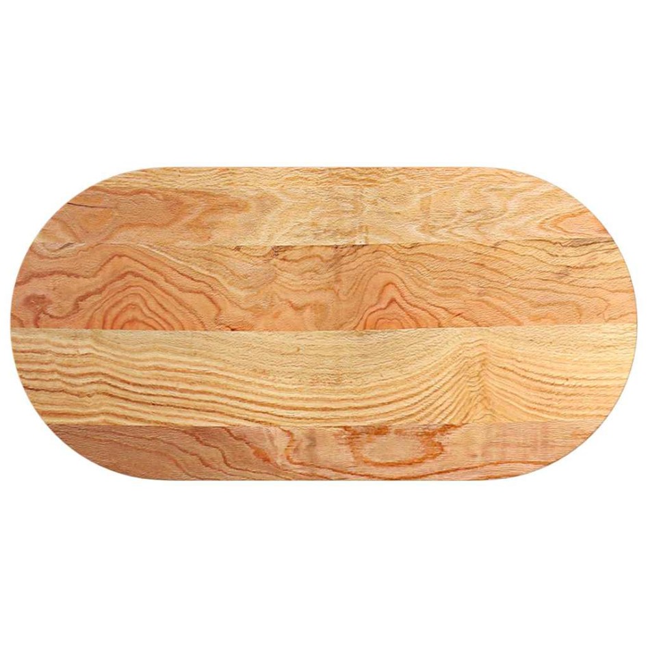 Tablero de mesa ovalado madera maciza de roble 100x50x2