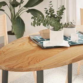 Tablero de mesa ovalado madera maciza de roble 120x60x2