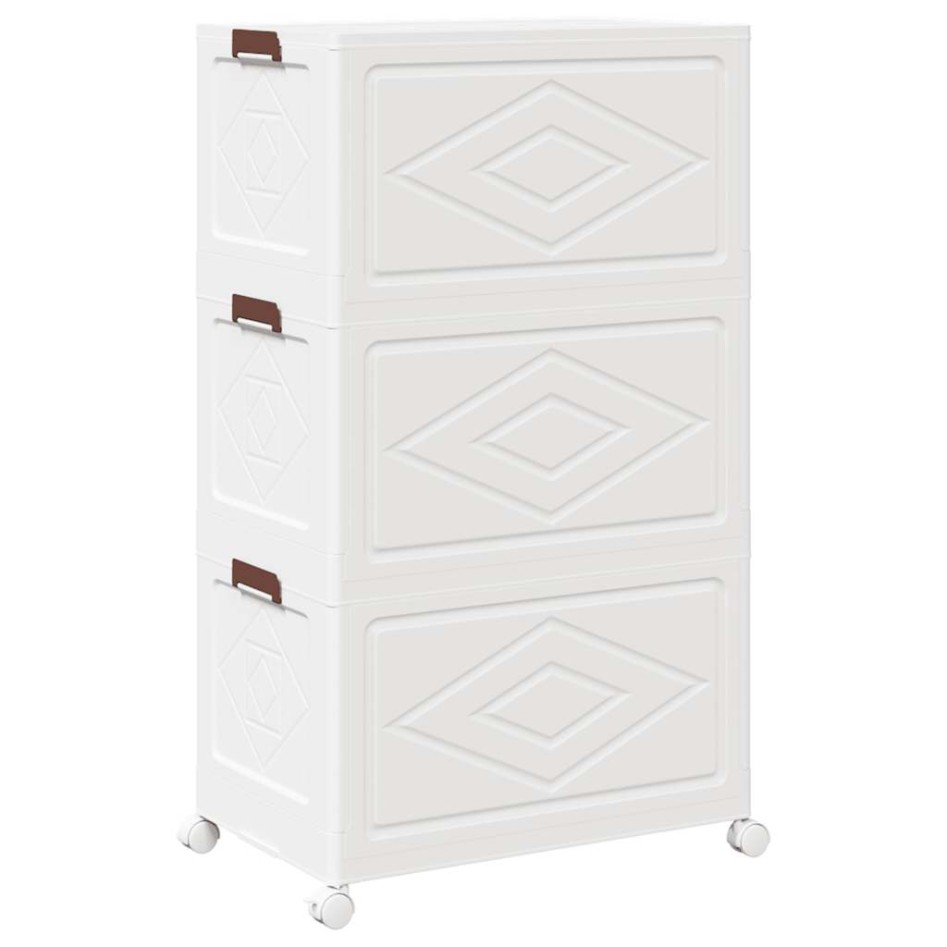 Caja de almacenaje apilable con ruedas 3 niveles 75