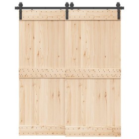 Kit de herrajes para puertas correderas acero negro 183