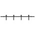 Kit de herrajes para puertas correderas acero negro 183
