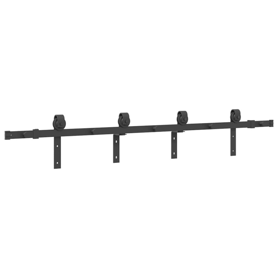 Kit de herrajes para puertas correderas acero negro 183