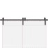 Kit de herrajes para puertas correderas acero negro 183