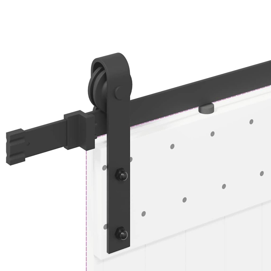 Kit de herrajes para puertas correderas acero negro 183