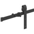 Kit de herrajes para puertas correderas acero negro 183