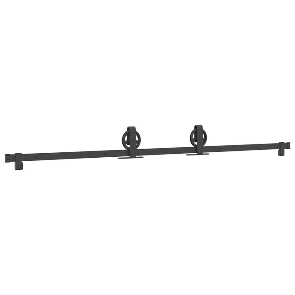 Kit de herrajes para puertas correderas acero negro 200