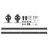 Kit de herrajes para puertas correderas acero negro 200