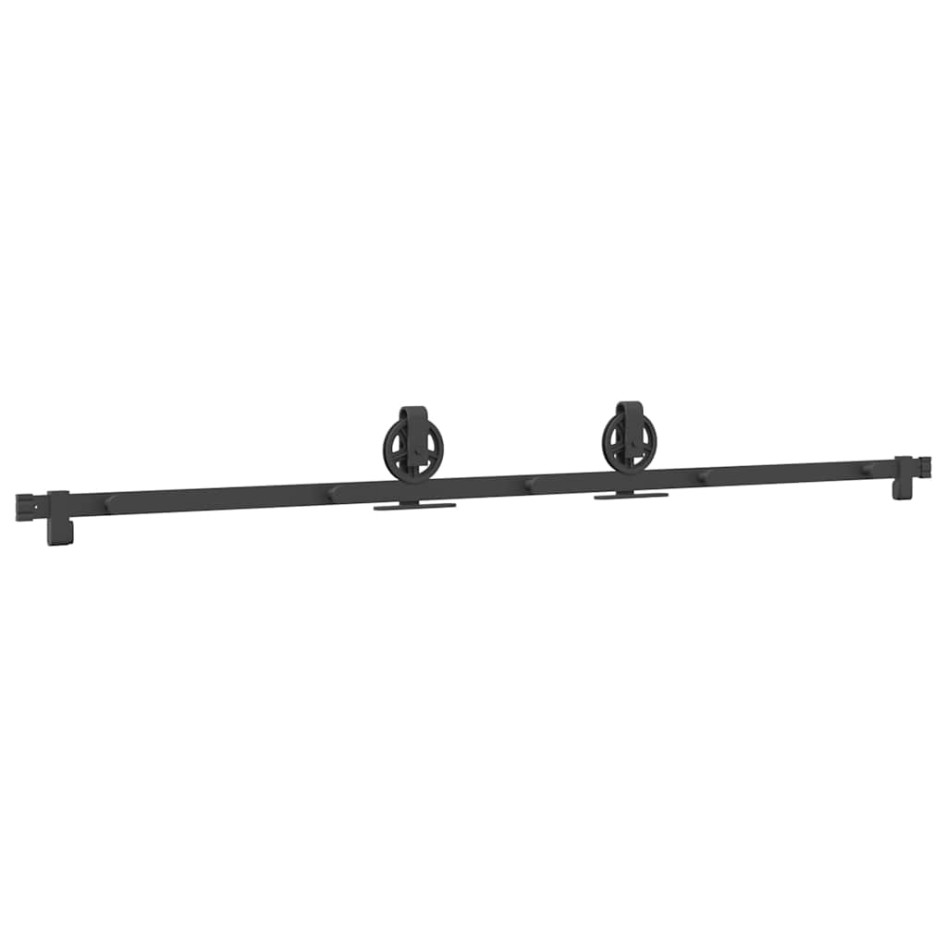 Kit de herrajes para puertas correderas acero negro 200