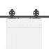 Kit de herrajes para puertas correderas acero negro 200