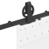Kit de herrajes para puertas correderas acero negro 200