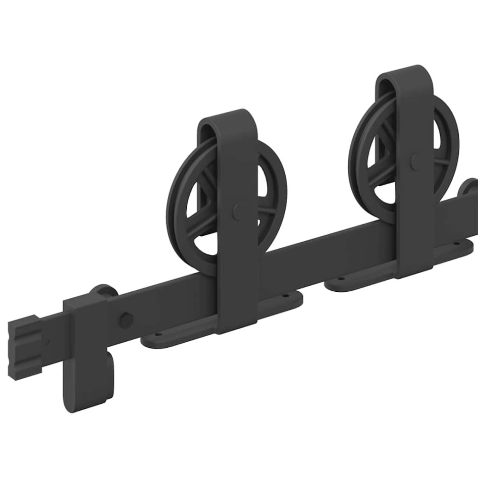 Kit de herrajes para puertas correderas acero negro 200