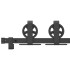 Kit de herrajes para puertas correderas acero negro 200