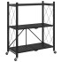Estantería de almacenaje con ruedas de acero negro 71x34x88