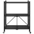 Estantería de almacenaje con ruedas de acero negro 71x34x88