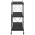 Estantería de almacenaje con ruedas de acero negro 71x34x88