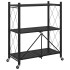 Estantería de almacenaje con ruedas de acero negro 71x34x88