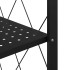 Estantería de almacenaje con ruedas de acero negro 71x34x88